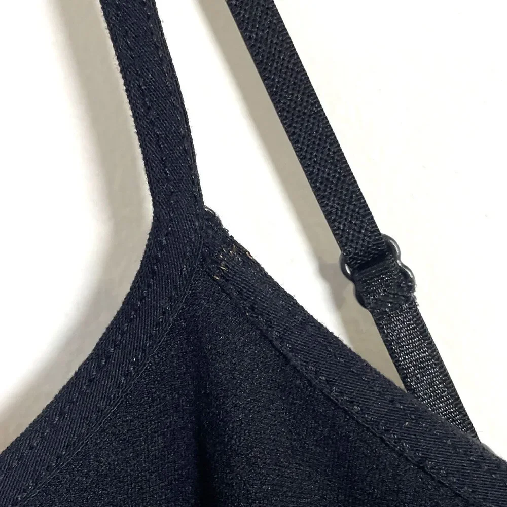 Free People Intimately Women's Spaghetti Strap Dress Black Nylon Slip Size M/L
